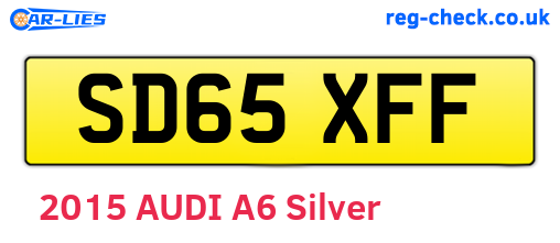 SD65XFF are the vehicle registration plates.