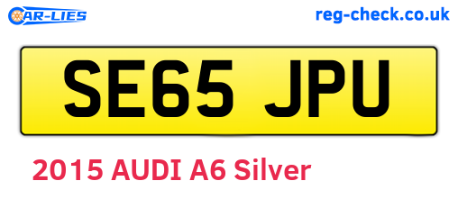 SE65JPU are the vehicle registration plates.