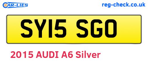 SY15SGO are the vehicle registration plates.