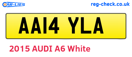 AA14YLA are the vehicle registration plates.
