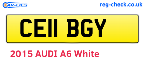 CE11BGY are the vehicle registration plates.