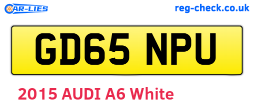 GD65NPU are the vehicle registration plates.