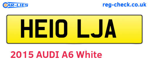 HE10LJA are the vehicle registration plates.