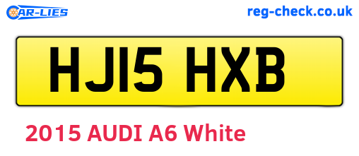 HJ15HXB are the vehicle registration plates.