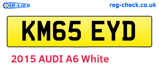 KM65EYD are the vehicle registration plates.