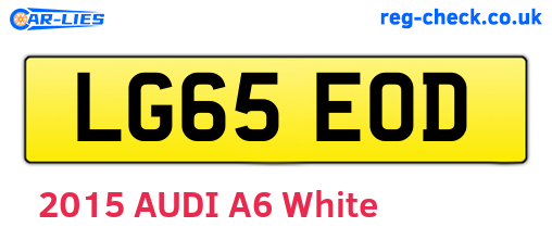 LG65EOD are the vehicle registration plates.