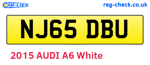 NJ65DBU are the vehicle registration plates.