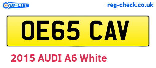 OE65CAV are the vehicle registration plates.