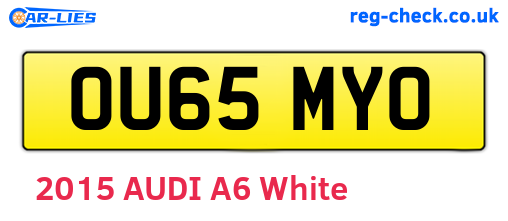 OU65MYO are the vehicle registration plates.