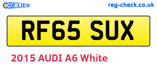 RF65SUX are the vehicle registration plates.