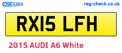 RX15LFH are the vehicle registration plates.