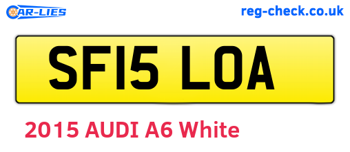 SF15LOA are the vehicle registration plates.