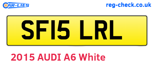 SF15LRL are the vehicle registration plates.