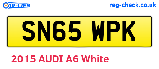 SN65WPK are the vehicle registration plates.