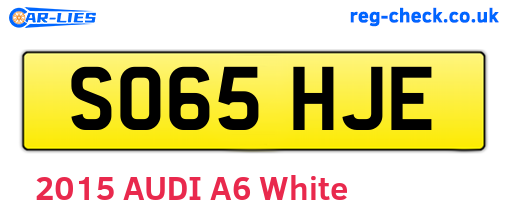 SO65HJE are the vehicle registration plates.