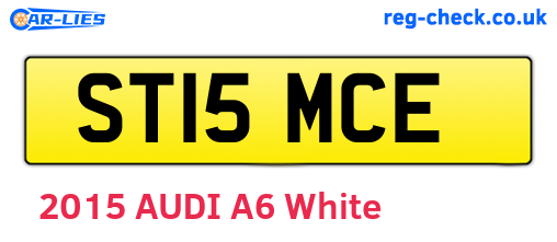 ST15MCE are the vehicle registration plates.