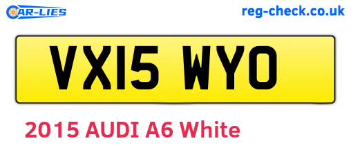 VX15WYO are the vehicle registration plates.