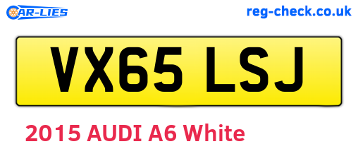 VX65LSJ are the vehicle registration plates.