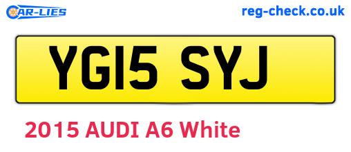 YG15SYJ are the vehicle registration plates.