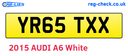 YR65TXX are the vehicle registration plates.