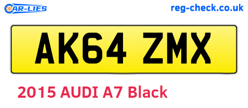 AK64ZMX are the vehicle registration plates.