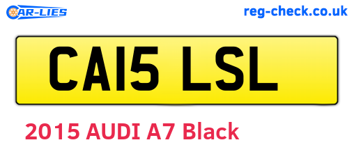 CA15LSL are the vehicle registration plates.
