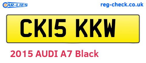 CK15KKW are the vehicle registration plates.