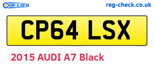 CP64LSX are the vehicle registration plates.