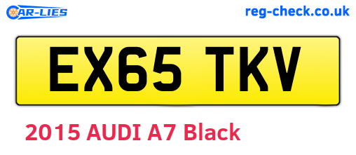 EX65TKV are the vehicle registration plates.