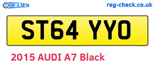 ST64YYO are the vehicle registration plates.