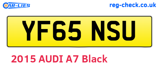 YF65NSU are the vehicle registration plates.