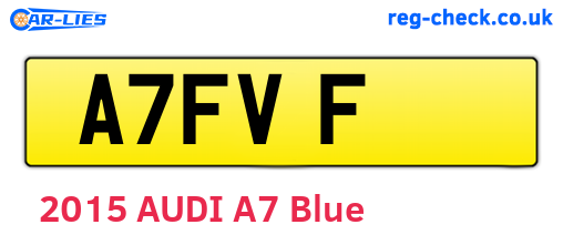 A7FVF are the vehicle registration plates.