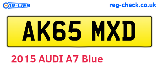 AK65MXD are the vehicle registration plates.