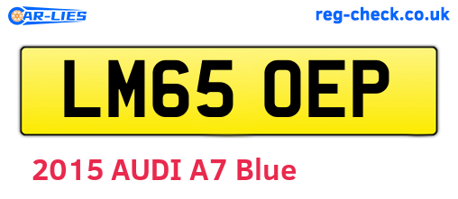 LM65OEP are the vehicle registration plates.