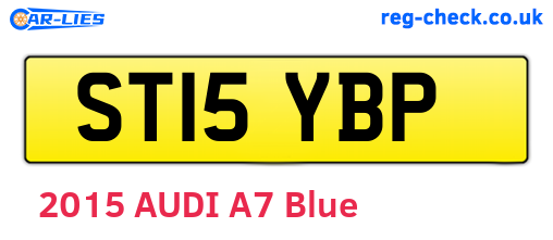 ST15YBP are the vehicle registration plates.