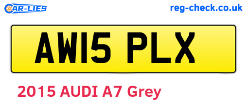 AW15PLX are the vehicle registration plates.