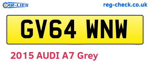 GV64WNW are the vehicle registration plates.