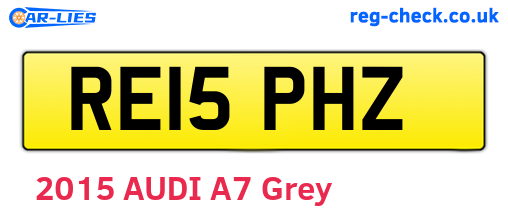 RE15PHZ are the vehicle registration plates.