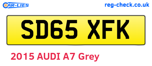 SD65XFK are the vehicle registration plates.