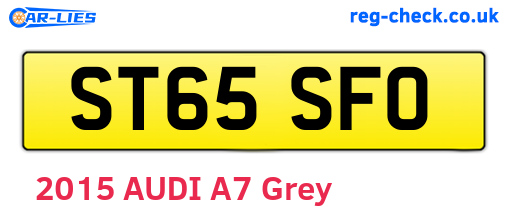 ST65SFO are the vehicle registration plates.