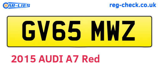 GV65MWZ are the vehicle registration plates.