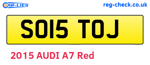 SO15TOJ are the vehicle registration plates.