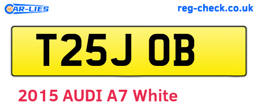 T25JOB are the vehicle registration plates.