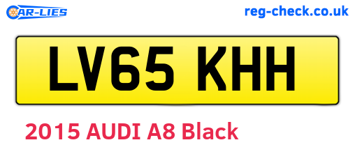 LV65KHH are the vehicle registration plates.