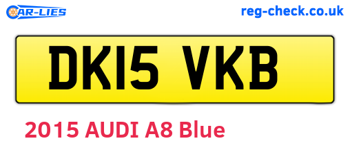 DK15VKB are the vehicle registration plates.
