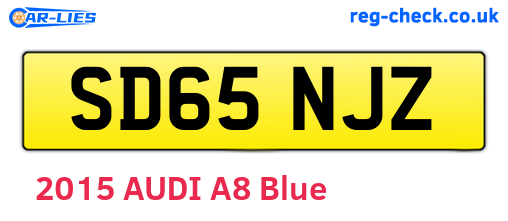 SD65NJZ are the vehicle registration plates.