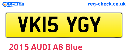 VK15YGY are the vehicle registration plates.