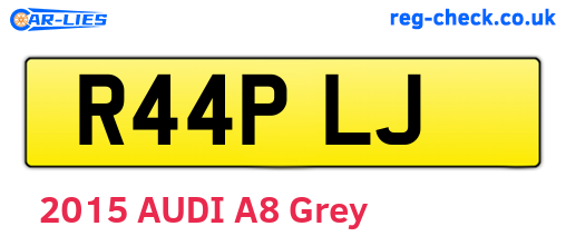R44PLJ are the vehicle registration plates.