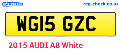 WG15GZC are the vehicle registration plates.