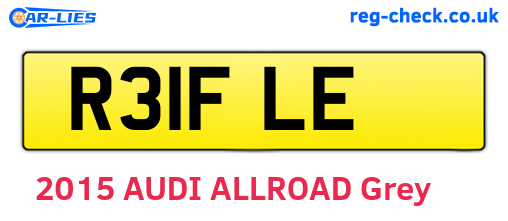 R31FLE are the vehicle registration plates.